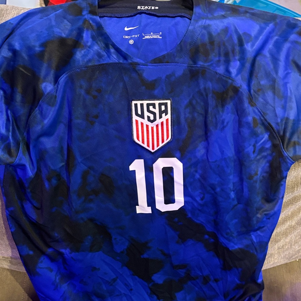 Nike Blue and Black USA Soccer Jersey - Pulisic
